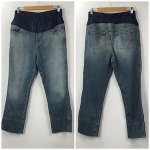 2/$30 Gap Maternity 10 Womens Sandblasted Ankle Denim Jeans
